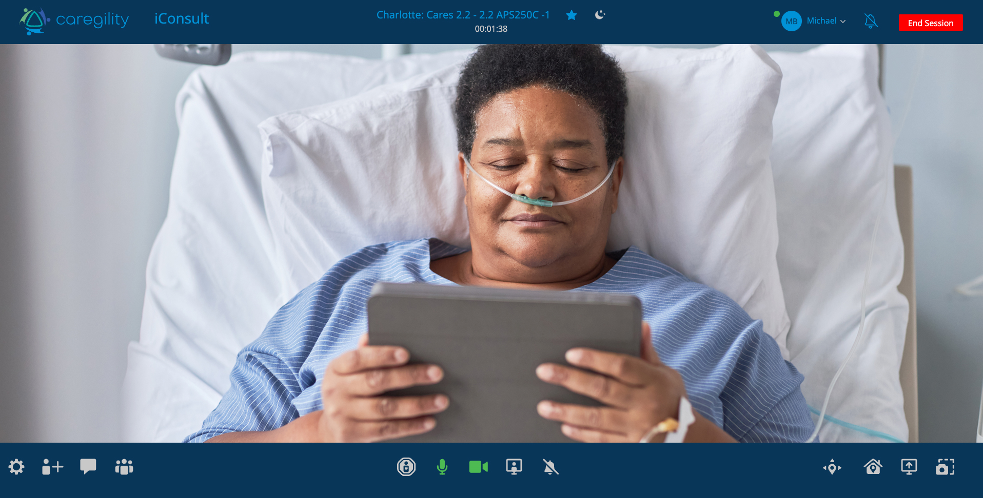 Caregility iConsult Telehealth Application for Virtual Visits