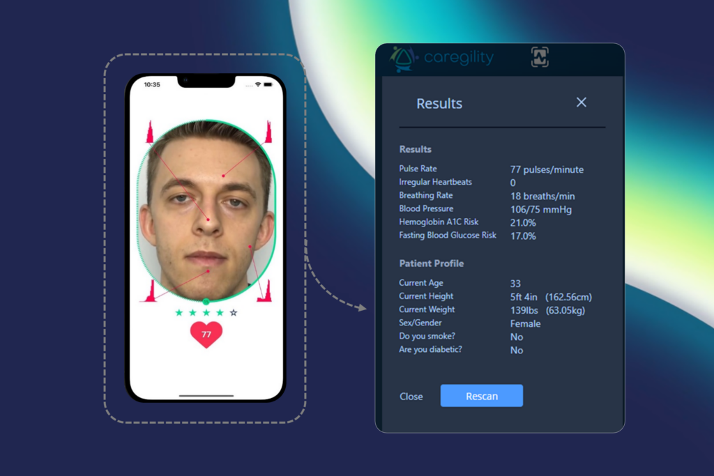 Caregility AI Capabilities - Vitals Scanning 