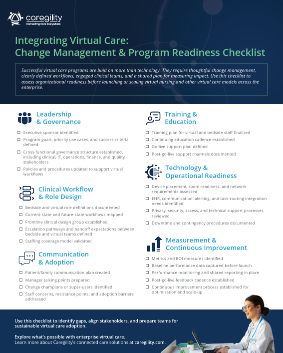 Virtual Care Change Management Readiness Checklist - Caregility